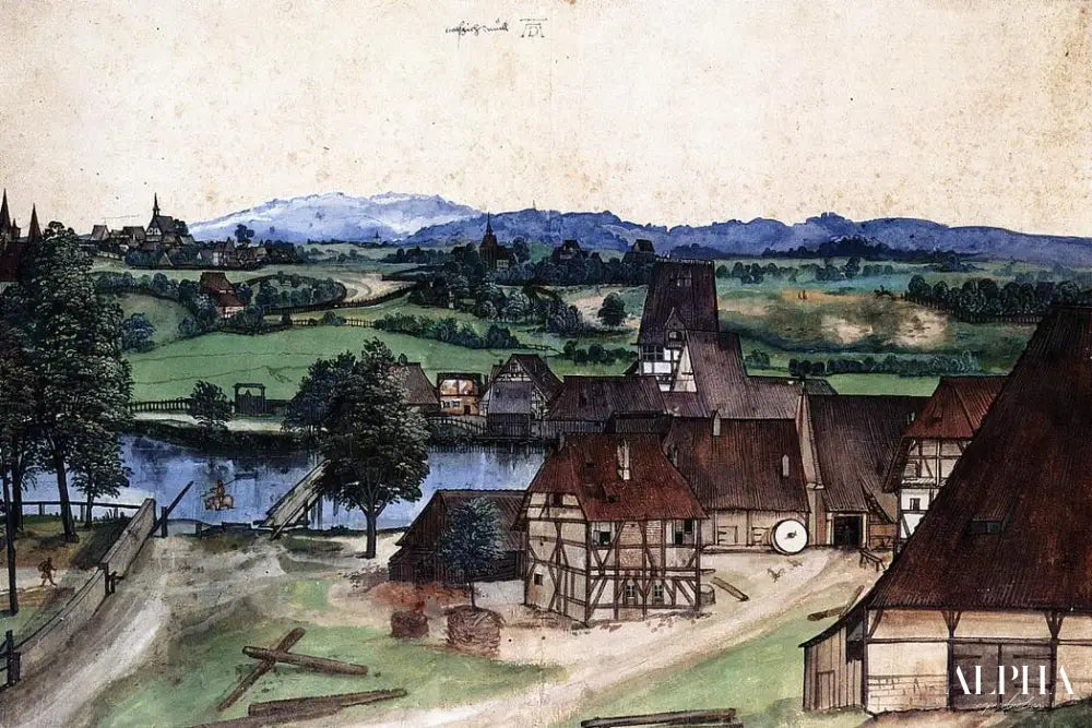 Le moulin de fil - Albrecht Dürer - Reproductions de tableaux et peintures haut de gamme