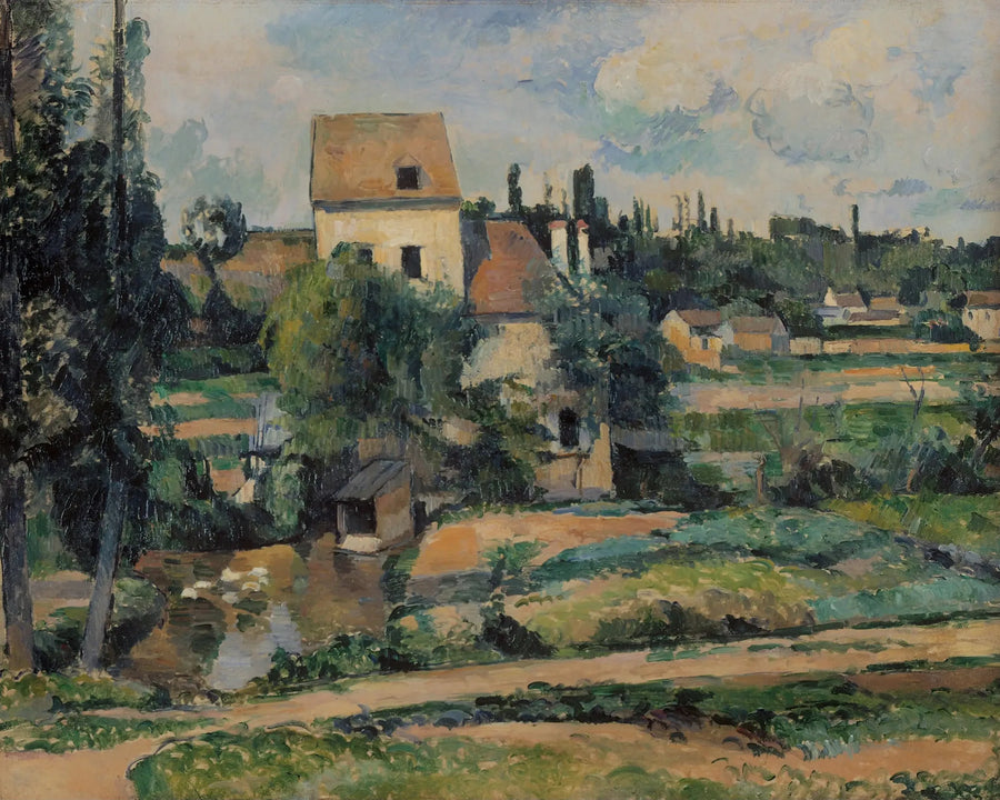 Pontoise'deki Couleuvre üzerindeki değirmen - Paul Cézanne