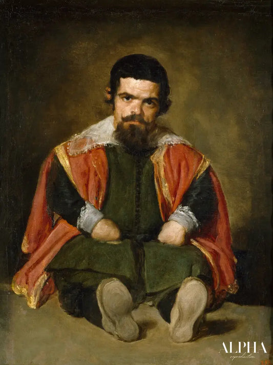 Le nain, Sebastián de Morra, à la cour de Felipe IV - Diego Velázquez - Reproductions de tableaux et peintures haut de gamme