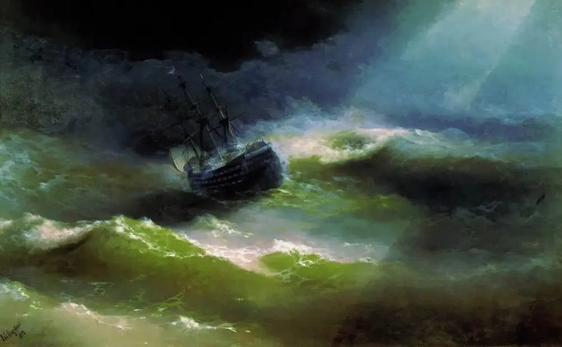 « Empress Maria » gemisi bir fırtınada - Ivan Aïvazovski