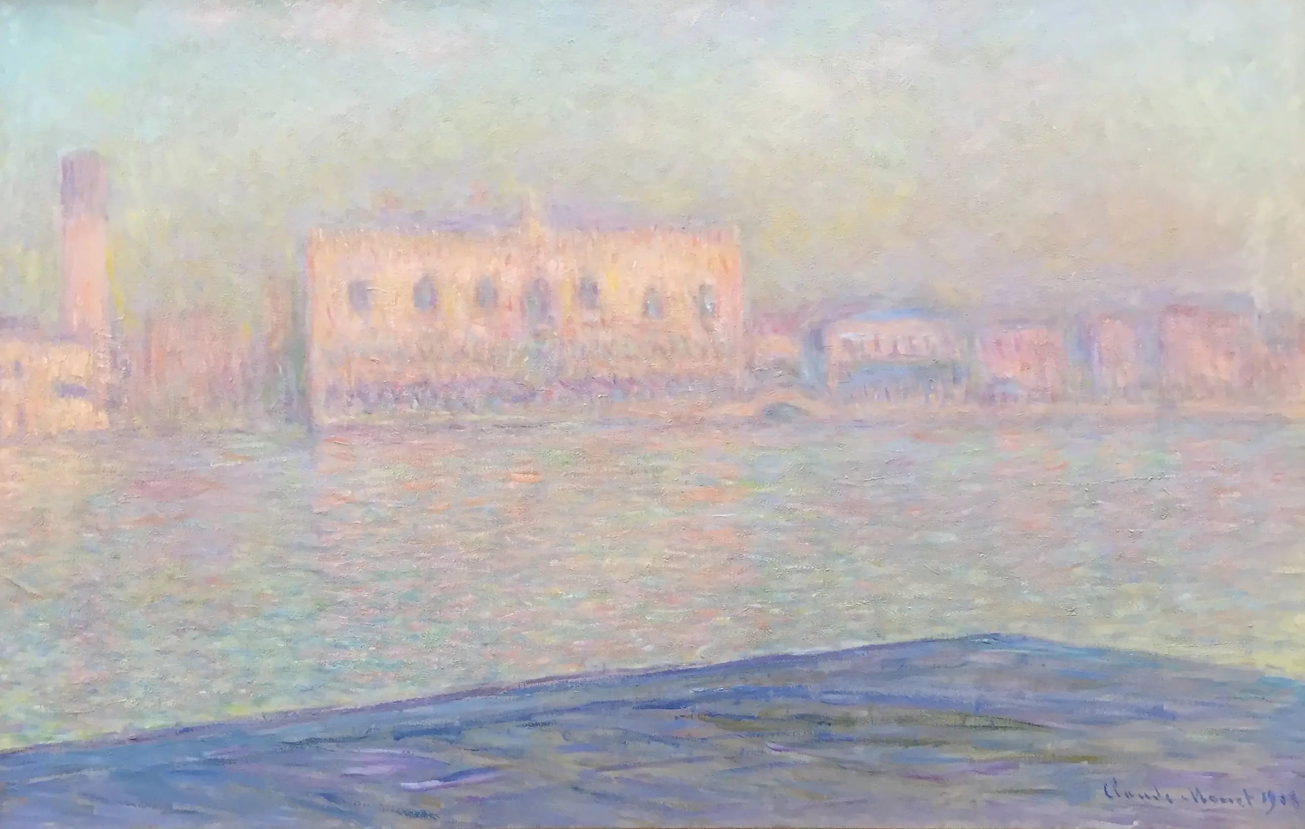 Reproduction du tableau « Le Palais Ducal vu de Saint-Georges Majeur - Claude Monet » par Alpha Reproduction en peinture à l’huile