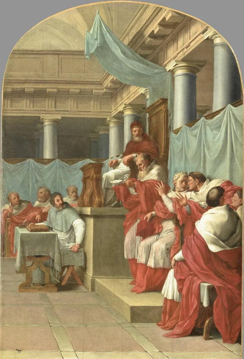 Papa Victor III, Kartuzilerin Kuruluşunu Onaylıyor - Eustache Le Sueur