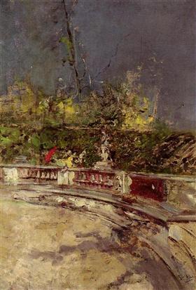 Kırmızı şemsiye - Giovanni Boldini