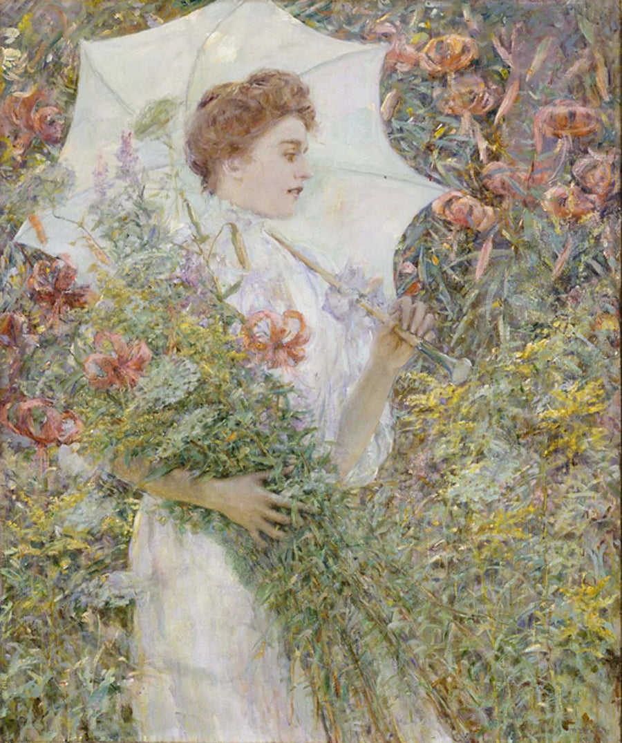 Beyaz şemsiye - Robert Lewis Reid