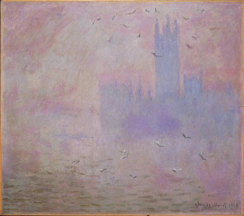 Parlamento, martılar - Claude Monet