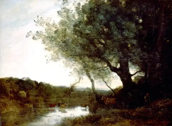 Akşam Vadi Geçişi - Jean-Baptiste Camille Corot