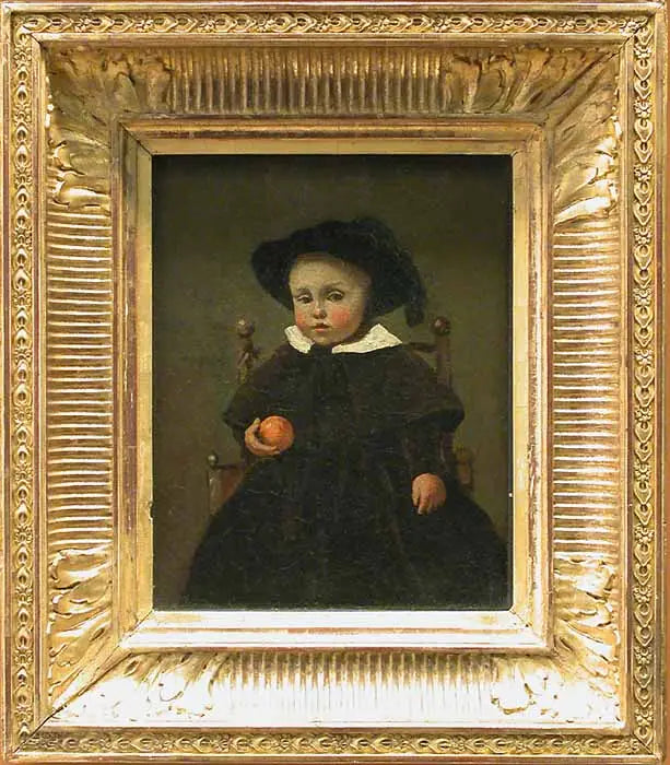 Adolphe Desbrochers Ressam, çocuk, turuncu kiracısı - Jean-Baptiste Camille Corot
