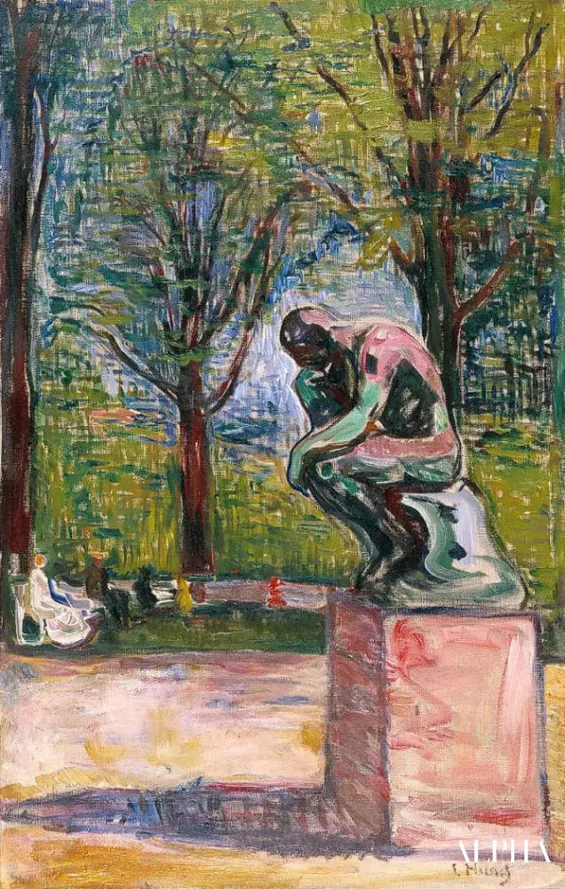 Le penseur de Rodin - Edvard Munch - Reproductions de tableaux et peintures haut de gamme