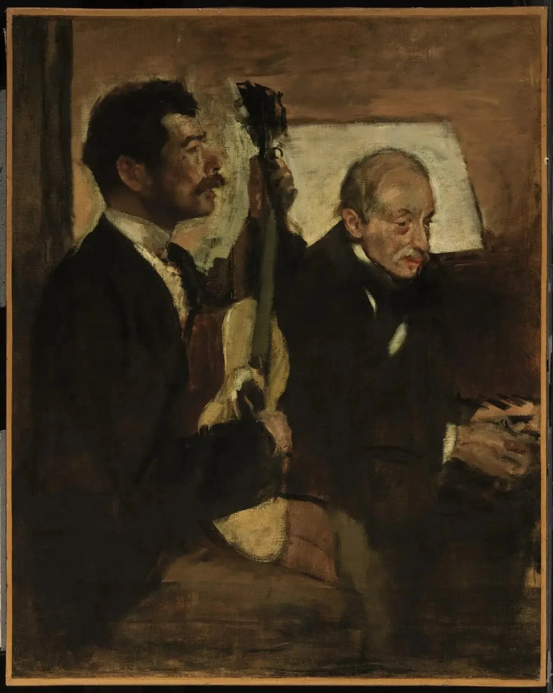 Degas'ın babası Lorenzo Pagans'ın gitar çalmasını dinliyor - Edgar Degas