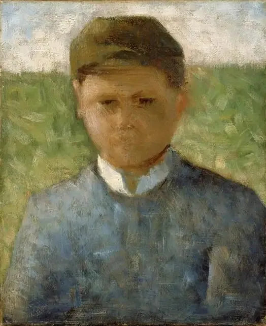 Mavi Elbiseli Küçük Çiftçi - Georges Seurat