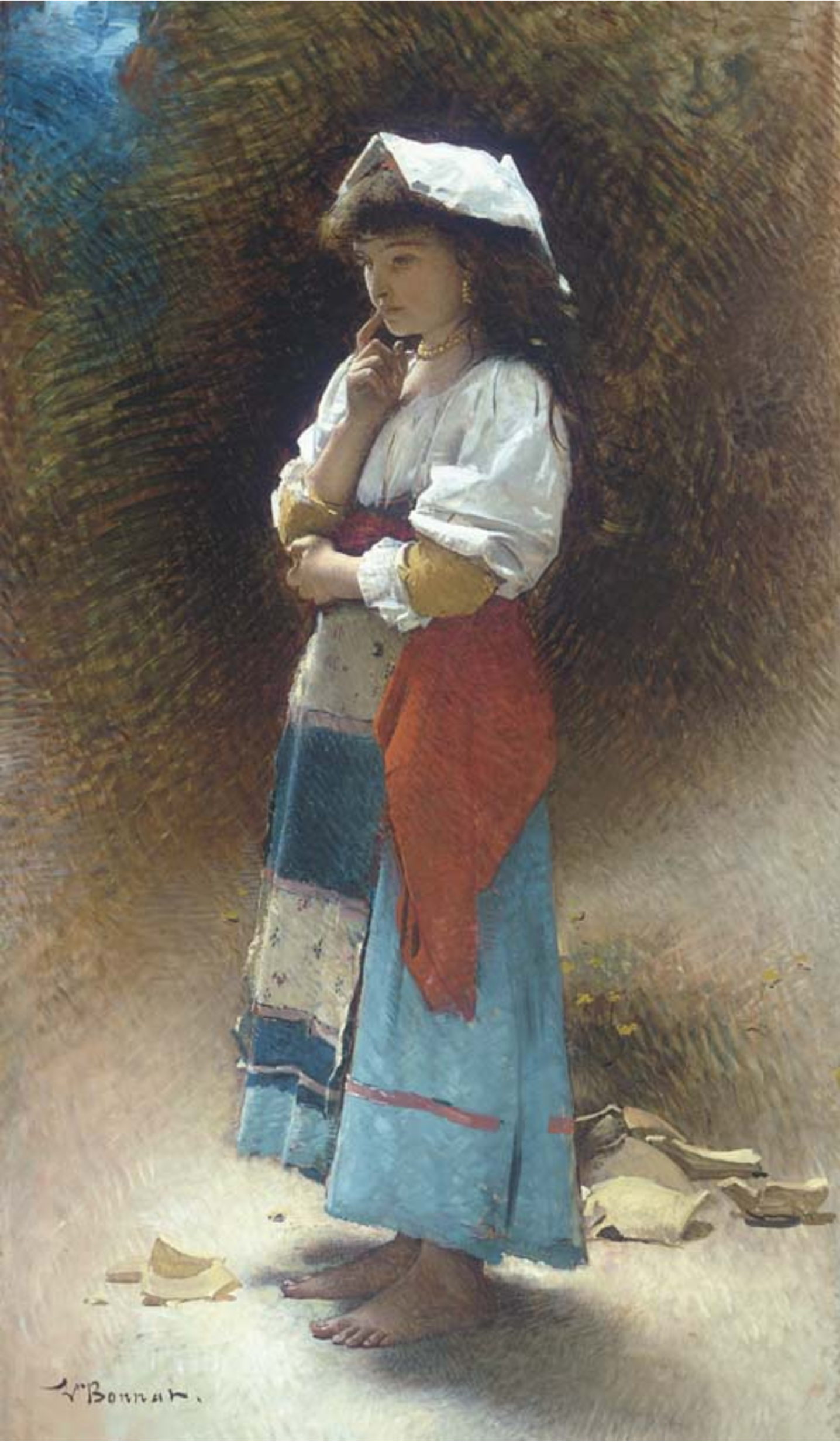 Le pichet cassé (version pieds nus) - Léon Bonnat