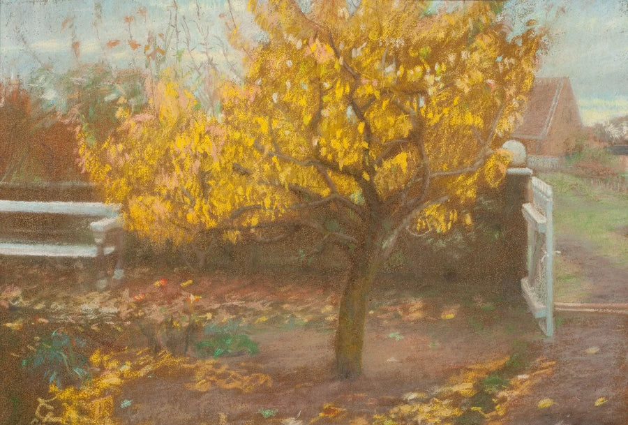 Ancher'in ön bahçesindeki armut ağacı, sonbaharda. - Anna Ancher