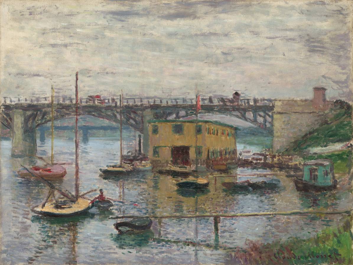 Argenteuil Köprüsü, gri bir gün - Claude Monet