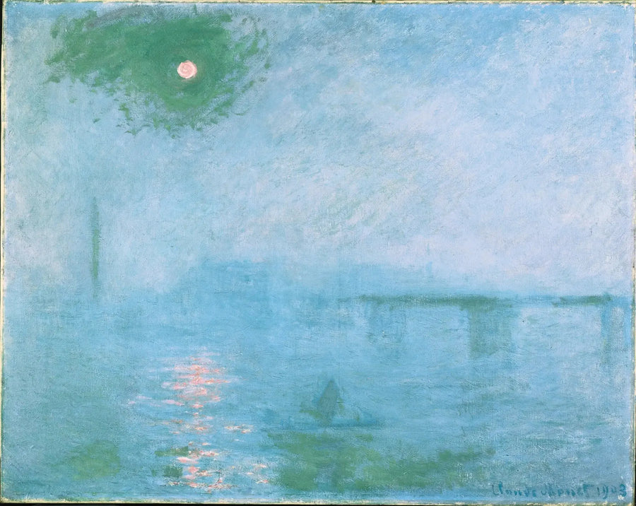 Charing Cross Köprüsü: Thames Nehri Üzerinde Sis - Claude Monet