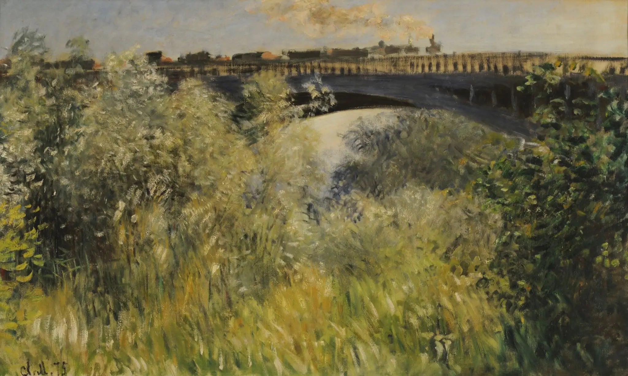 Reproduction du tableau « Le Pont de Chatou - Claude Monet » par Alpha Reproduction en peinture à l’huile