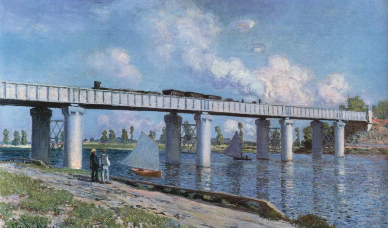Argenteuil'deki demiryolu köprüsü - Claude Monet