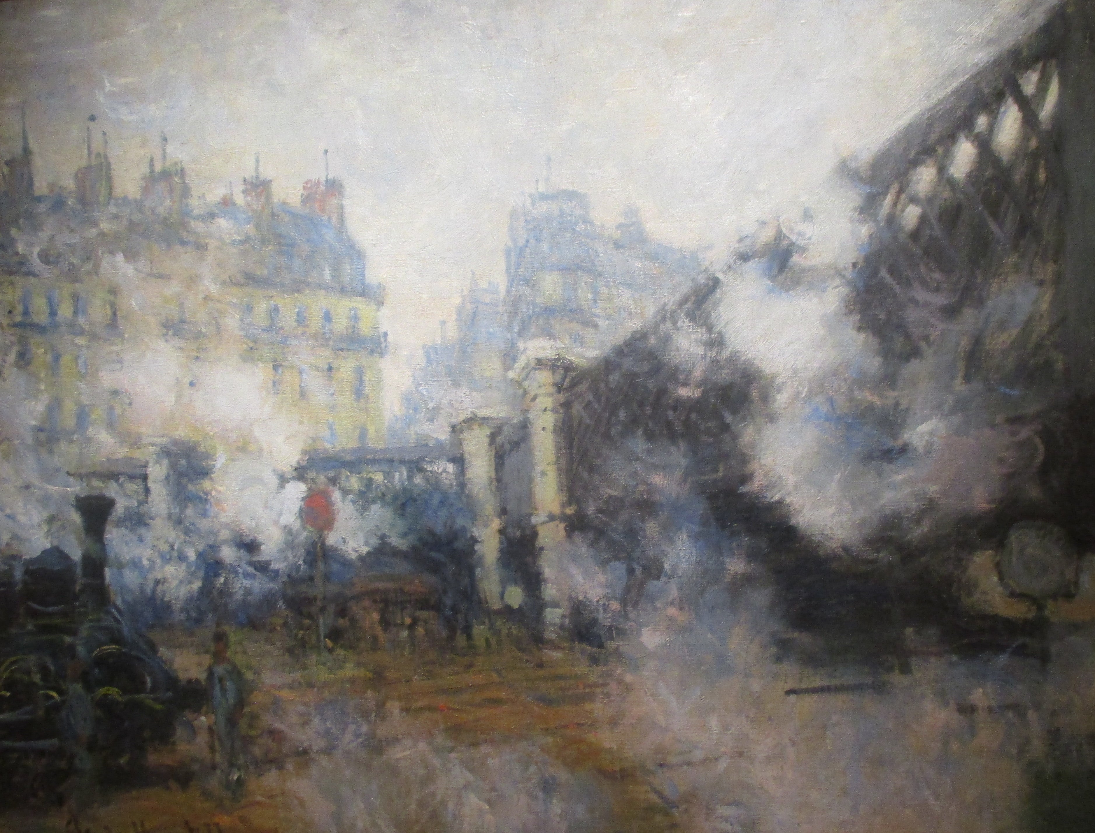 Reproduction du tableau « Le Pont de l'Europe, gare Saint-Lazare - Claude Monet » par Alpha Reproduction en peinture à l’huile