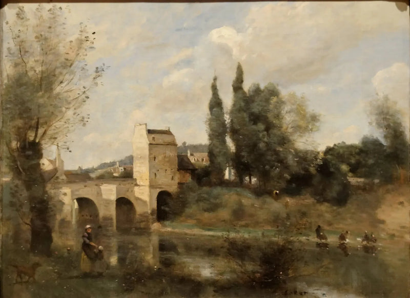 Mantes Köprüsü - Jean-Baptiste Camille Corot