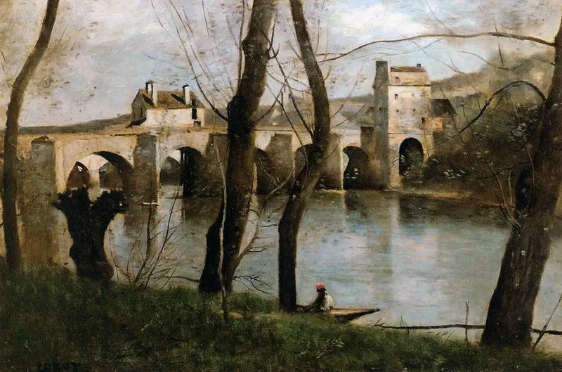 Mantes Köprüsü - Jean-Baptiste Camille Corot