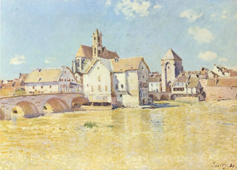 Sabah Güneşinde Moret Köprüsü - Alfred Sisley
