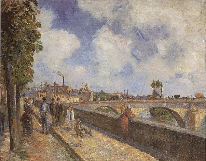 Pontoise Köprüsü - Camille Pissarro