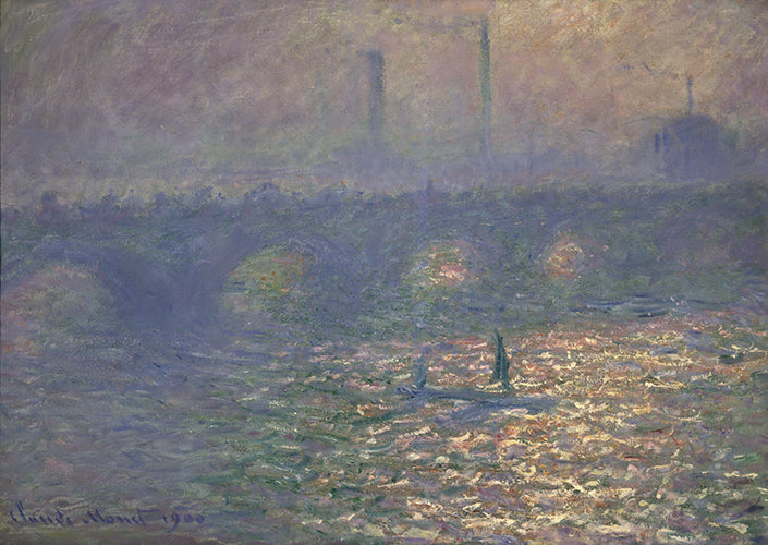 Reproduction du tableau « Le pont de Waterloo - Claude Monet » par Alpha Reproduction en peinture à l’huile