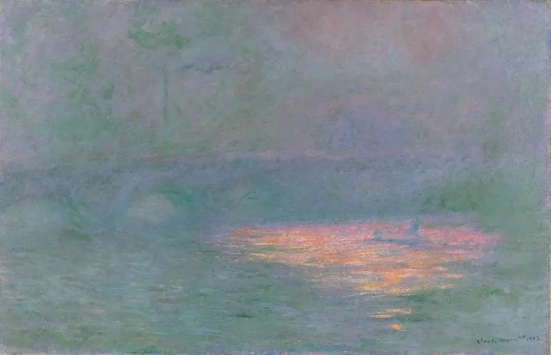 Reproduction du tableau « Le Pont de Waterloo - Claude Monet » par Alpha Reproduction en peinture à l’huile