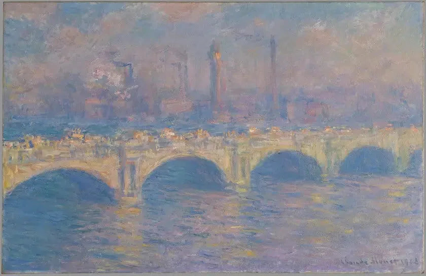 Le pont de Waterloo, Londres - Claude Monet image 1 copie de tableau peinte à la main