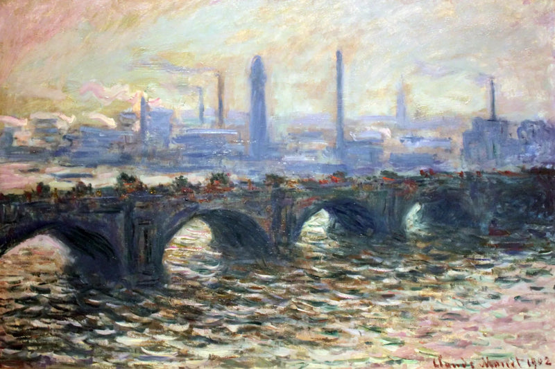 Waterloo Köprüsü, sisli sabah - Claude Monet