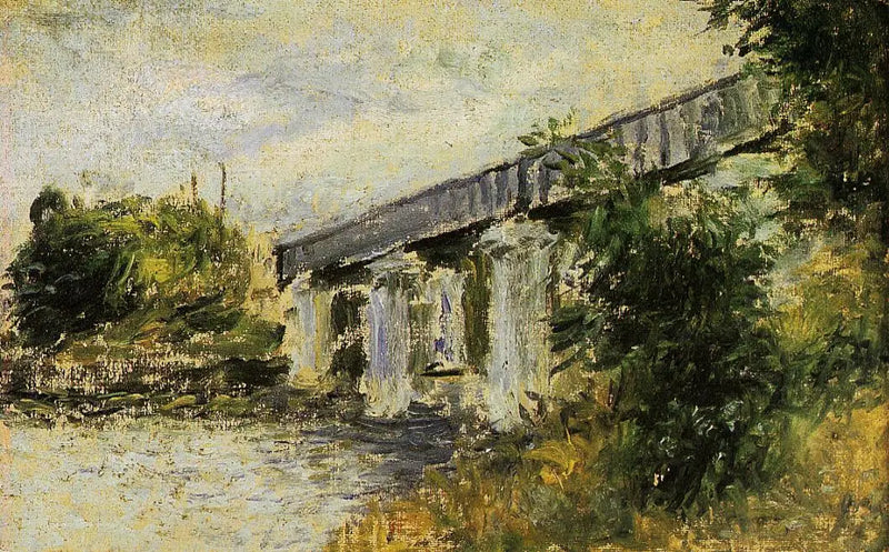 Argenteuil'deki Demiryolu Köprüsü - Claude Monet