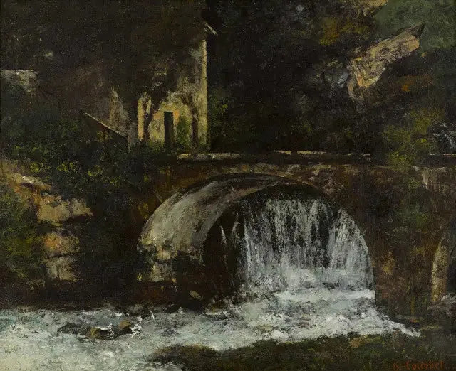 Değirmen Köprüsü (Loue Kaynağı) - Gustave Courbet