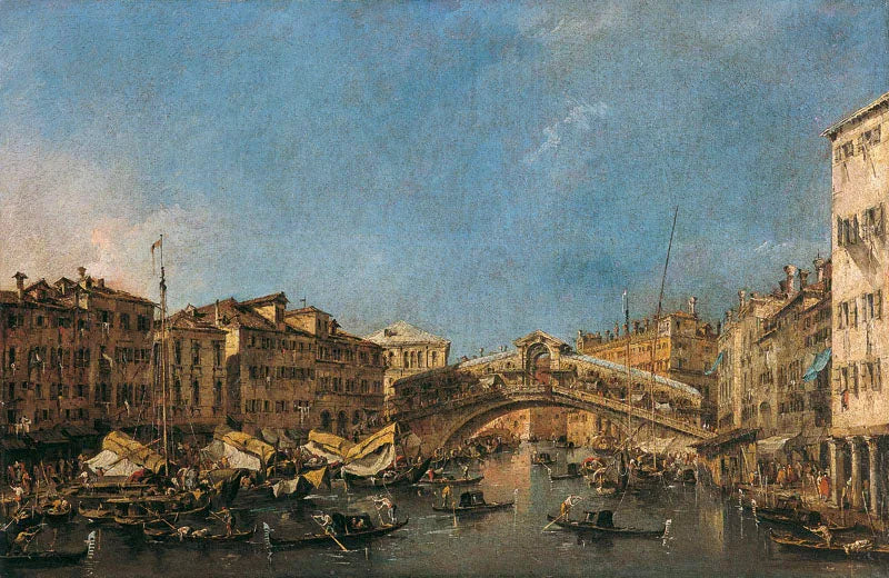 Venice Rialto Köprüsü - Francesco Guardi