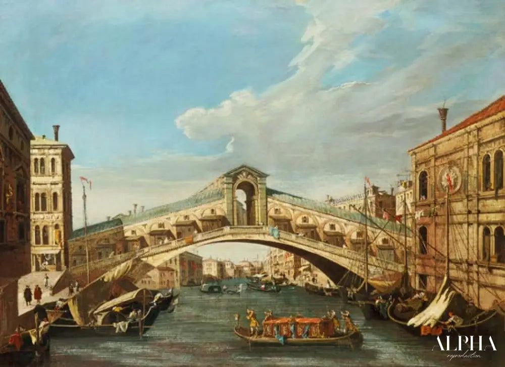 Le pont du Rialto, Venise - Giovanni Antonio Canal - Reproductions de tableaux et peintures haut de gamme