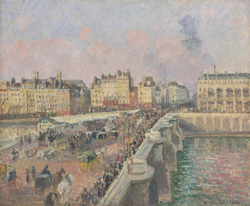 Yeni Köprü, öğleden sonra - Camille Pissarro