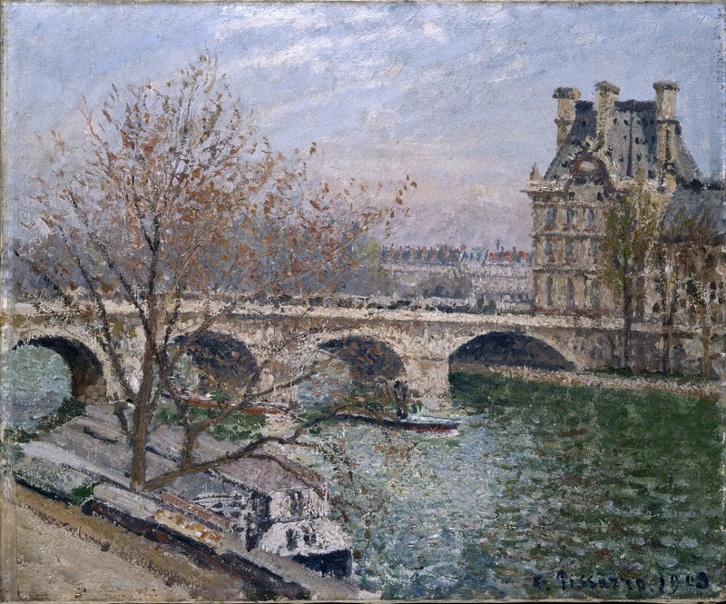 Kraliyet Köprüsü ve Flore Pavyonu, Sabah, Güneş - Camille Pissarro