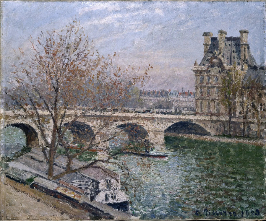Kraliyet Köprüsü ve Flore Pavyonu, Sabah, Güneş - Camille Pissarro