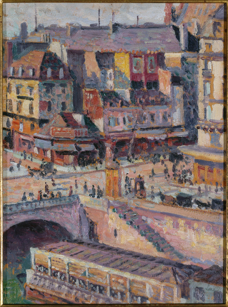 Saint-Michel Köprüsü ve Orfèvres Rıhtımı, yaklaşık 1905 - Maximilien Luce