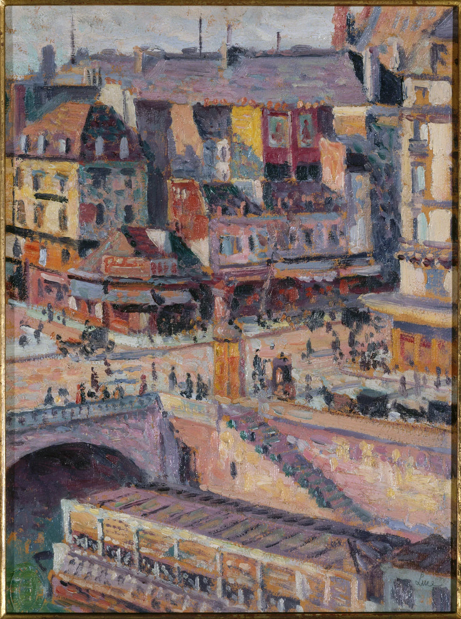 Saint-Michel Köprüsü ve Orfèvres Rıhtımı, yaklaşık 1905 - Maximilien Luce