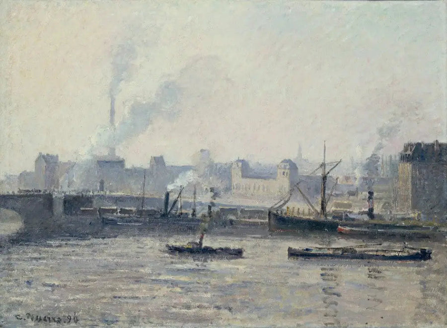 Saint-Sever Köprüsü, Rouen: Sis - Camille Pissarro