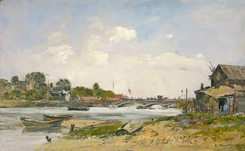 Deauville'deki Touques Köprüsü - Eugène Boudin