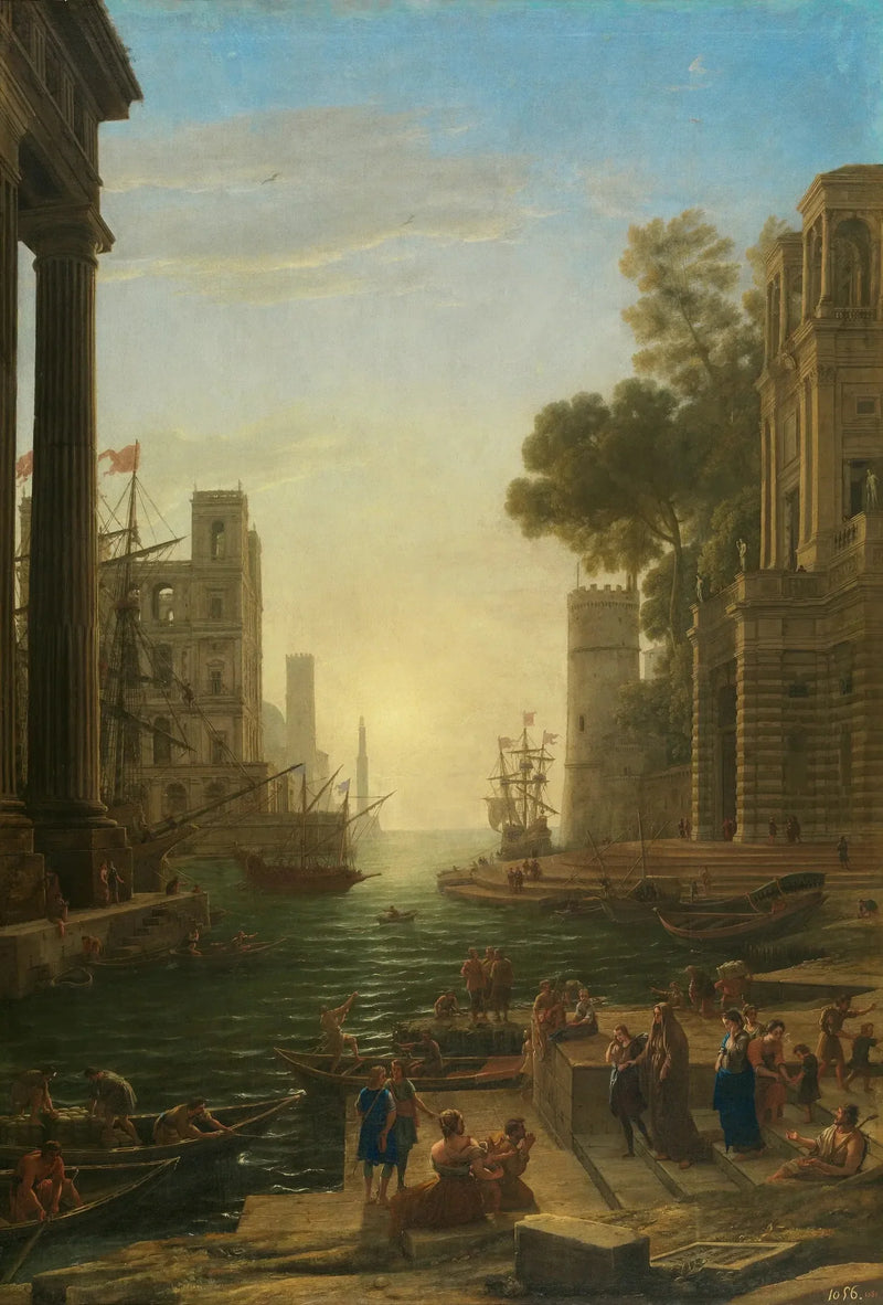 Ostia Limanı ve Aziz Pavlus'un Gemiye Binmesi - Claude Lorrain
