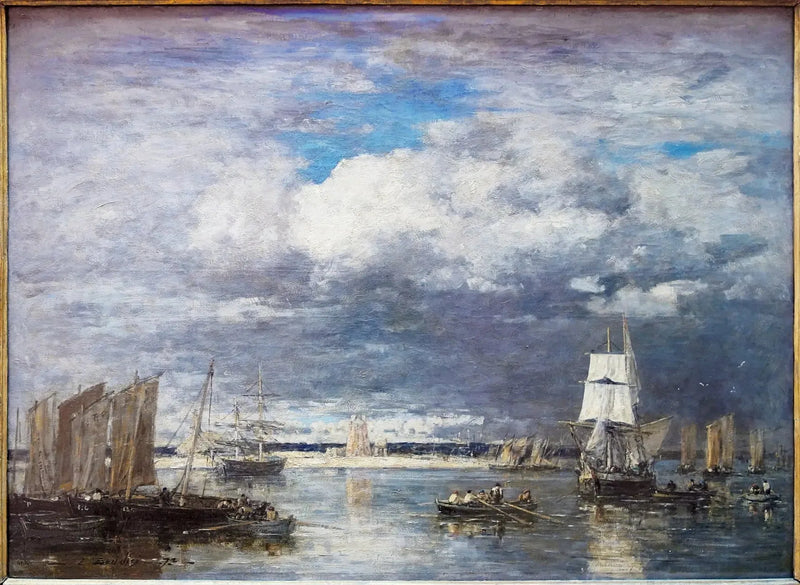 Fırtınalı Gökyüzünde Camaret Limanı - Eugène Boudin