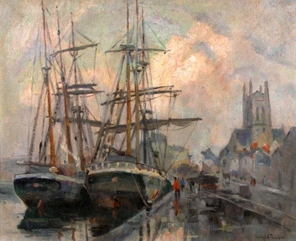 Le port de Fécamp - Robert Antoine Pinchon - Alpha Reproduction