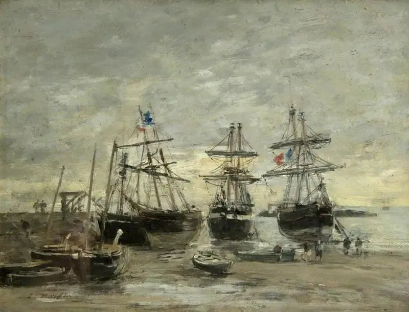 Portrieux Limanı Alçak Gelgit - Eugène Boudin