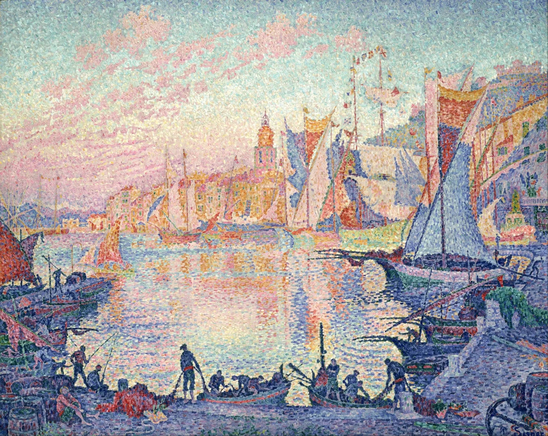 Le Port de Saint-Tropez - Paul Signac image 1 reproduction de peinture à l’huile