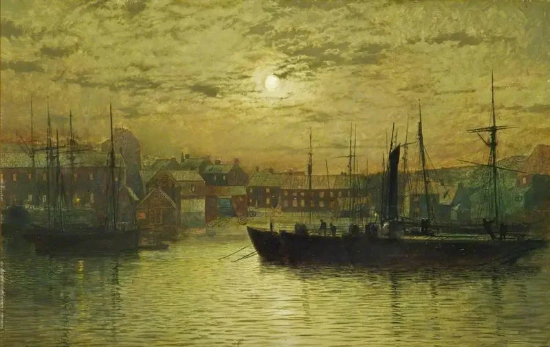 Whitby Limanı Ay Işığında - John Atkinson Grimshaw