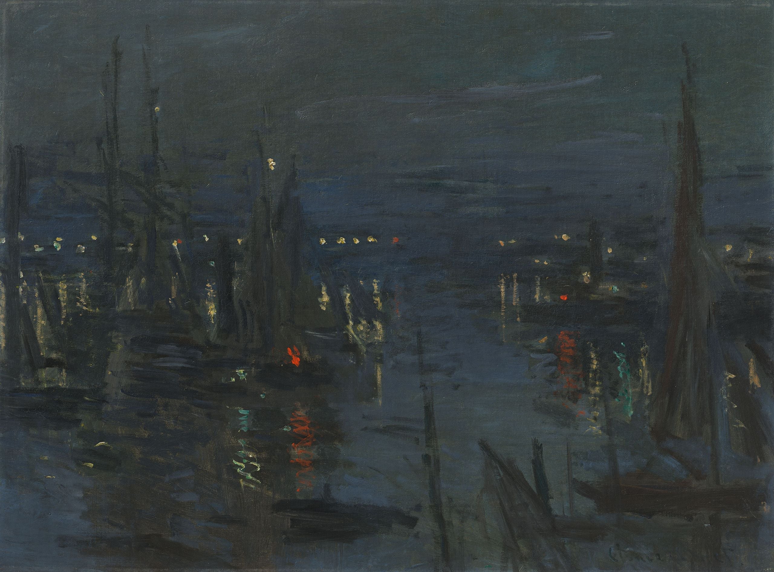 Reproduction du tableau « Le port du Havre, effet de nuit - Claude Monet » par Alpha Reproduction en peinture à l’huile