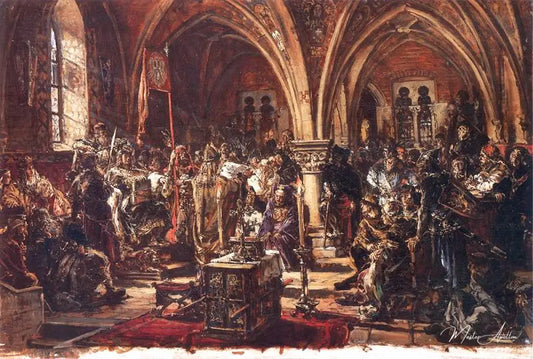 The First Sejm, Recording of laws A D 1182 - Jan Matejko - Reproductions de tableaux et peintures haut de gamme