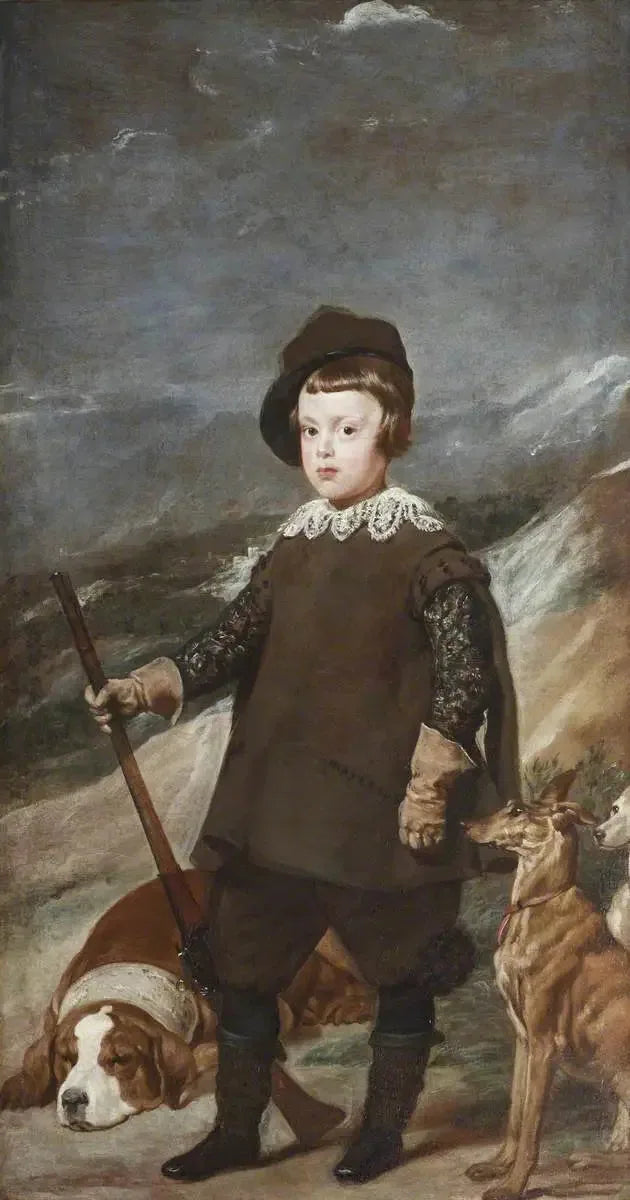 Prens Baltasar Carlos (1629-1646), 6 yaşında, avcı olarak - Diego Velázquez
