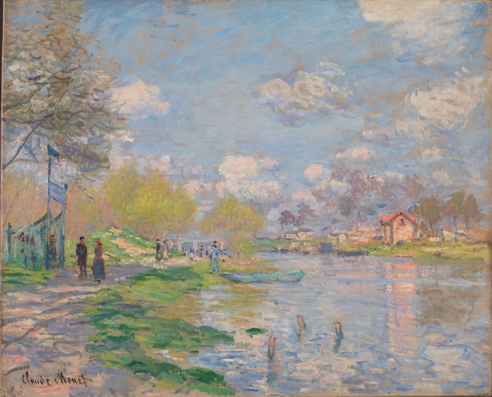 Le printemps près de la Seine - Claude Monet image 1 reproduction artisanale de tableau